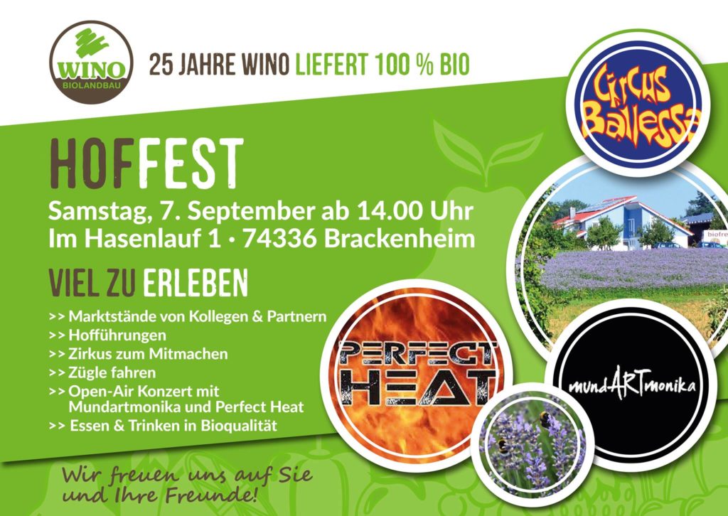 Plakat Hoffest Wino 7.9.19